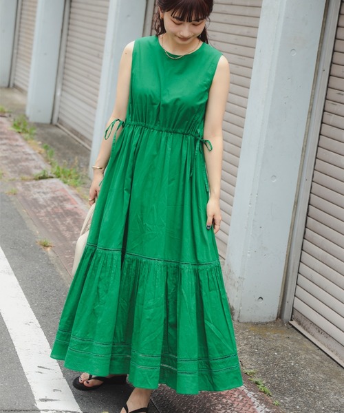 B：MING by BEAMS ワンピース ティアード ノースリーブ マキシ