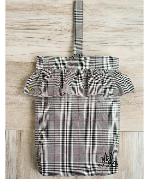 専用ページ【名入れ刺繍可】フリル付き♪レッスンバッグ　シューズケース 送料無料上履き入れ キャサリンロゴ刺繍入り フリルシューズ