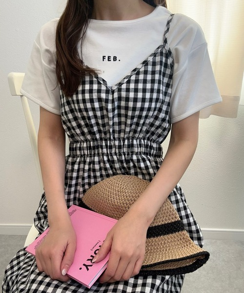 ワンピース フレンチギンガムチェックキャミワンピ : ZOZOTOWN Yahoo
