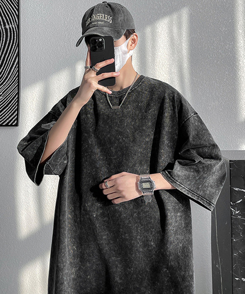 DEVICE（デバイス） tシャツ ビッグシルエット シンプル ピグメント