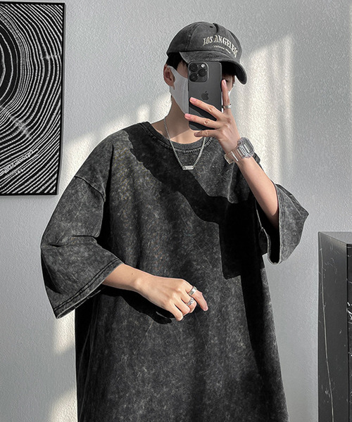 DEVICE（デバイス） tシャツ ビッグシルエット シンプル ピグメント