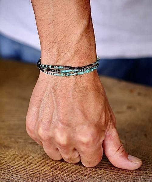 amp japan（アンプジャパン） ネックレス Black Turquoise Neo Heishi