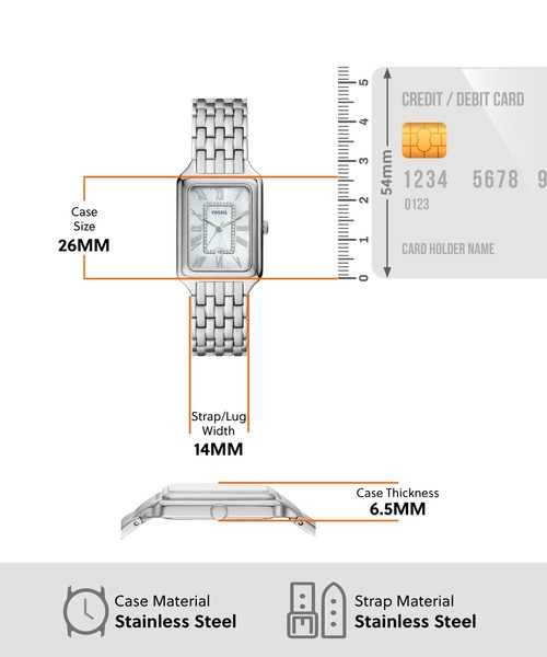 腕時計 フォッシル 腕時計 レディース アナログ ステンレス ES5306 レディースの画像
