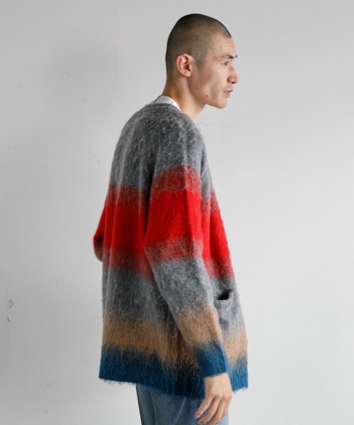 AMERICAN RAG CIE カーディガン シャギーグラデーションニット