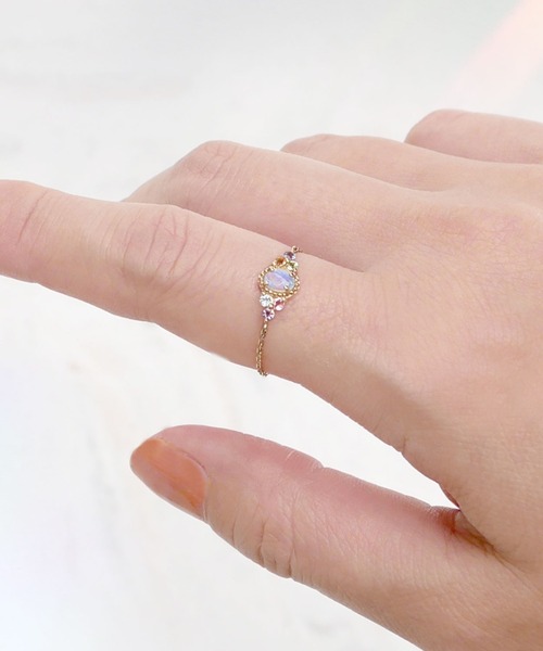 va vendome aoyama 指輪 リング K10イエローゴールド オパール