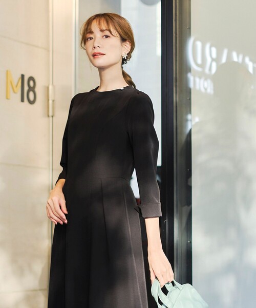 Tiaclasse ワンピース 「ダブルストレッチ」フレアワンピース