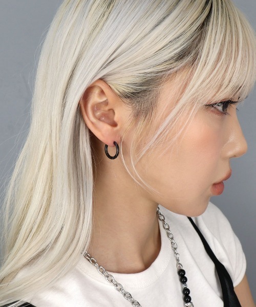 いとうゆ　サージカルステンレスピアス 4INT. ピアス シンプル フープピアス (片耳用） / サージカル