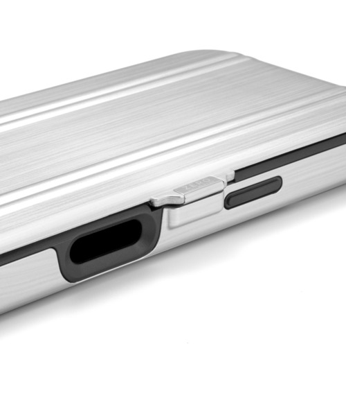 Shin様！ZERO HALLIBURTON 手帳型iPhoneケース シルバー ZERO HALLIBURTON スマホケース Hybrid Shockproof Flip Case