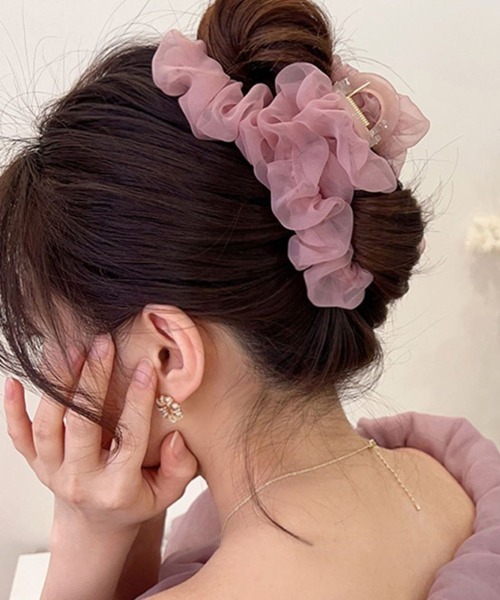 正規店買付★HERMES ヘアクリップ Caprice PM エルメス エクリプスPM バレッタ ヘアクリップ シルク