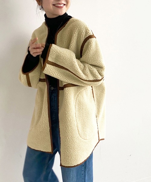 SLOBE IENA（スローブイエナ） ジップアップブルゾン 36 ナチュラル