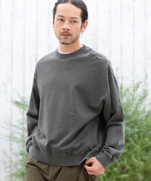 CAMBIO（カンビオ） トレーナー スウェット msw1438- 裏毛製品染め