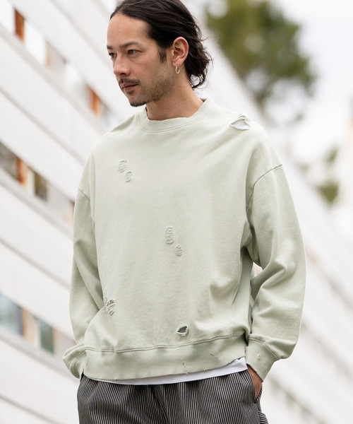 CAMBIO（カンビオ） トレーナー スウェット msw1438- 裏毛製品染め