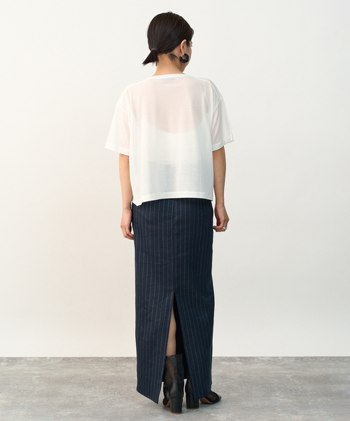 VERMEIL par iena tシャツ Tシャツ コットン シアージャージロゴ