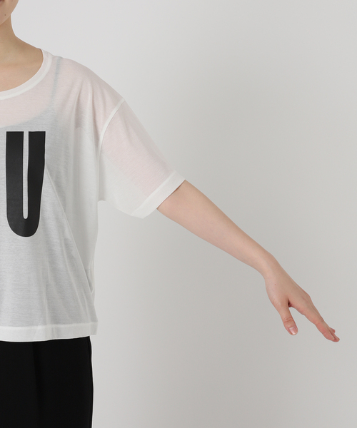 VERMEIL par iena tシャツ Tシャツ コットン シアージャージロゴ