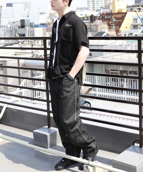 HOUSTON ボーリングシャツ(FIGTERAIRCRAFT) HOUSTON シャツ ボーリングシャツ(FIGTER AIRCRAFT) メンズ