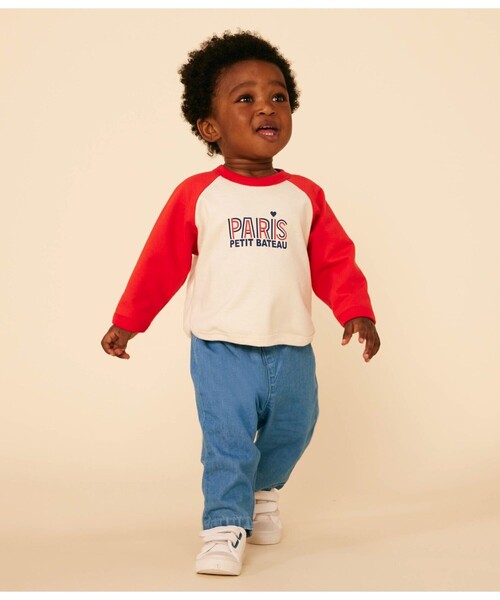 PETIT BATEAU（プチバトー） トレーナー バイカラースウェットプル