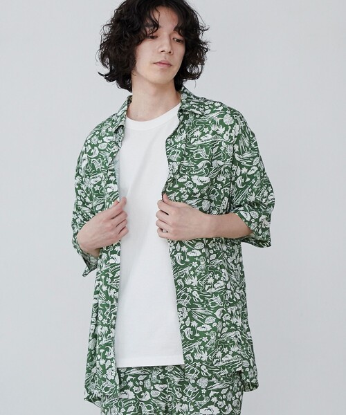 PENNEY'S アロハシャツ Mサイズ 60s 日本製 PENNEY'S アサガオ柄 レーヨン アロハシャツ M