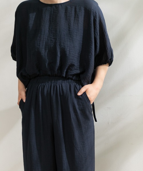 AMERICAN RAG CIE tシャツ 「ARC」麻調シアーサイドリボン
