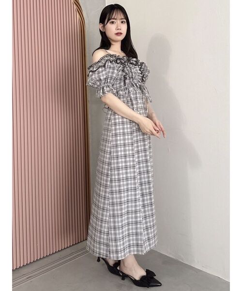 dazzlin ギャザーフリルドッキングワンピース dazzlin ワンピース 2WAYギャザーフリルドッキングワンピース