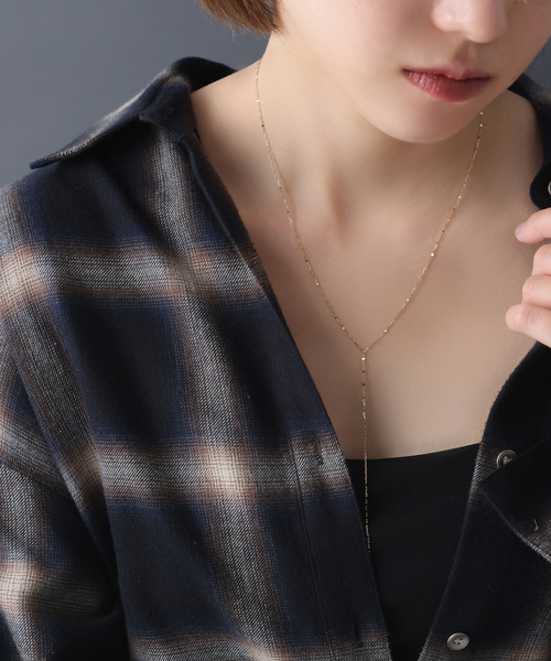 Lilasトゥインクルチェーンネックレス トゥインクルチェーン60cmネックレス K10（ネックレス）｜Lilas