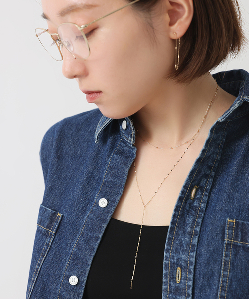 Lilas ネックレス トゥインクルYチェーンネックレス K10