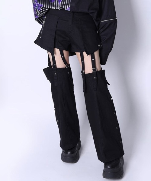 Amilige パンツ レッグカバー付パンツ レディース メンズ