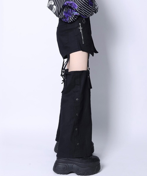 Amilige パンツ レッグカバー付パンツ レディース メンズ