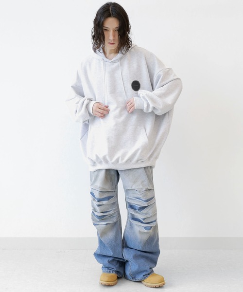 minsobi tシャツ シグナルパッチパーカー ビッグシルエット