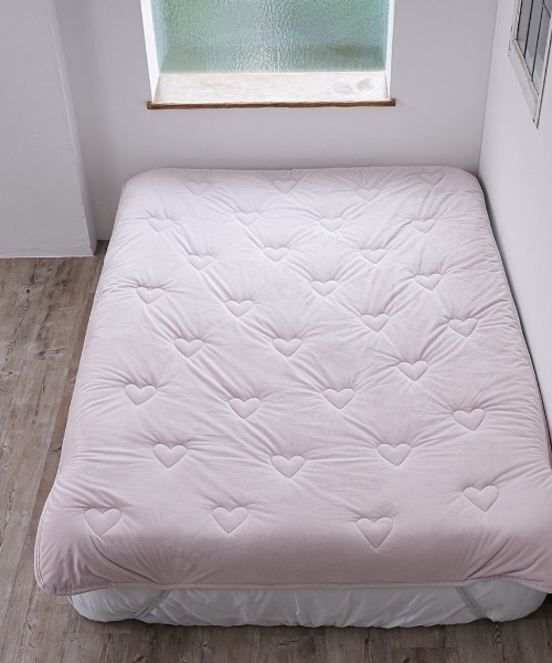 【kayok♡】ジェラートピケ❤︎【sleep】ハートキルト敷パッド gelato pique Sleep ベッド 寝具 「Sleep」ハートキルト 敷き