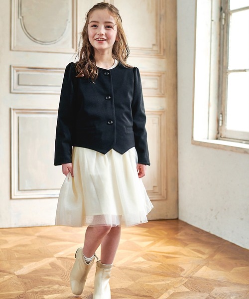 DRESCCO（ドレスコ） ノーカラージャケット アウター ブラックフレンチ