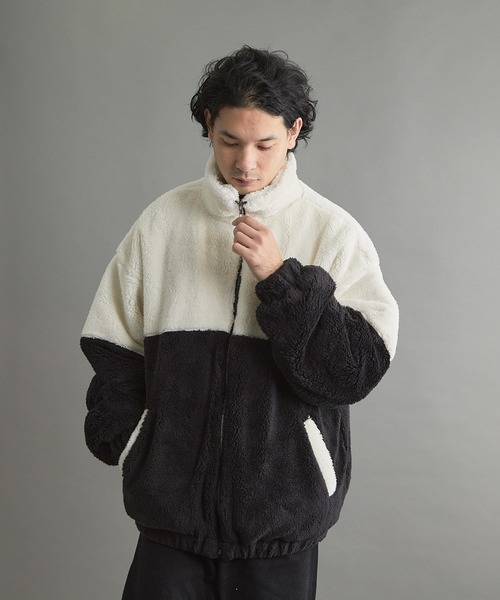 VIBGYOR ブルゾン アウター シャギースタンドZIPジャケット(CN) メンズ