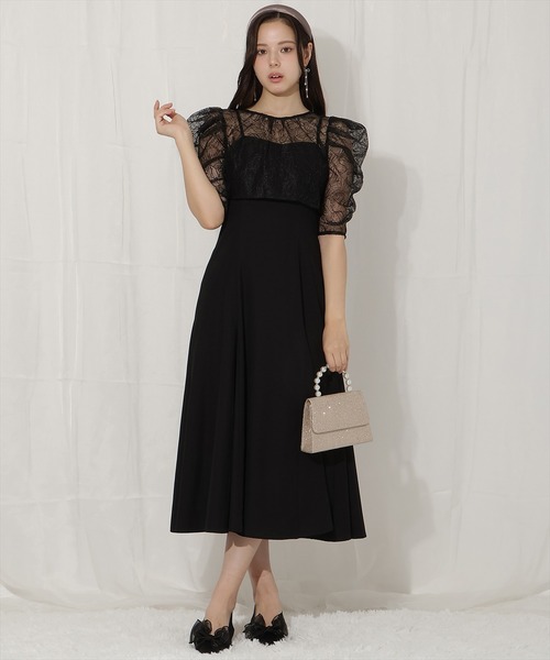 WILLSELECTION ドレス スパンコールレースブラウス×マーメイド