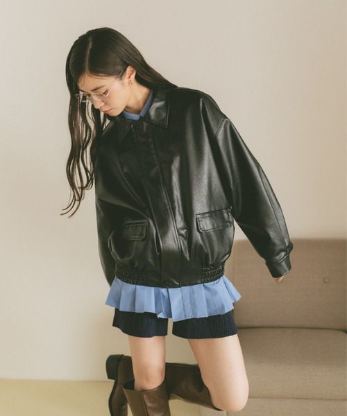 VANNIE U（ヴァニーユー） レザージャケット ライダース アウト