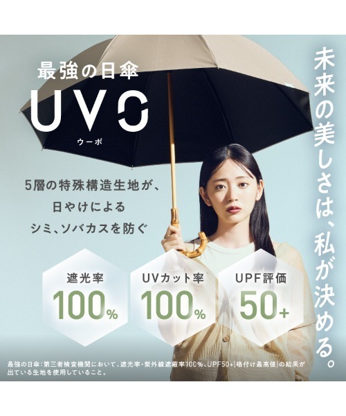 UVO 折りたたみ傘 完全遮光100% 最強の日傘「UVO（ウーボ