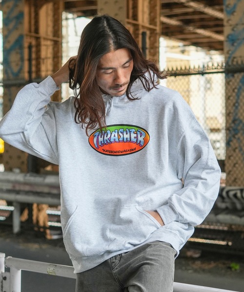 90´s後期　THRASHER ダイヤロゴ パーカー　グレー 90´s後期 THRASHER ダイヤロゴ パーカー グレー 90´s後期 THRASHER