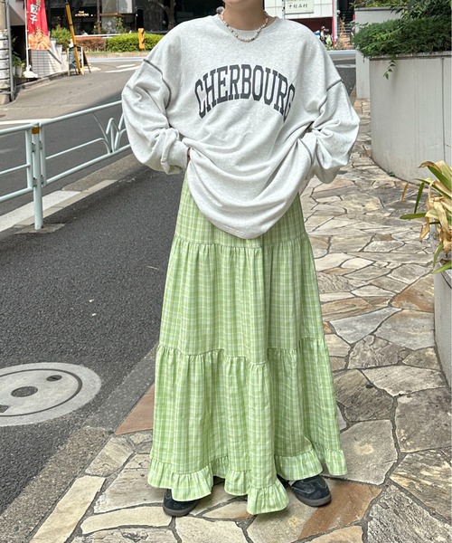 PILIT スカート チェックティアードボリュームSK : ZOZOTOWN Yahoo!店
