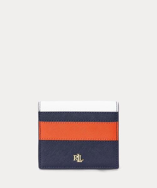 ローレンラルフローレン カラー コンパクトウォレット 財布 LAUREN RALPH 財布 カラーブロック レザー コンパクト