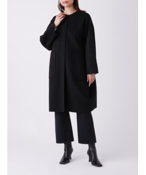 Mila Owen（ミラオーウェン） ノーカラーコート 0 グレー レディース