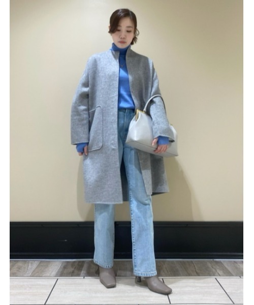 Mila Owen（ミラオーウェン） ノーカラーコート 0 グレー レディース