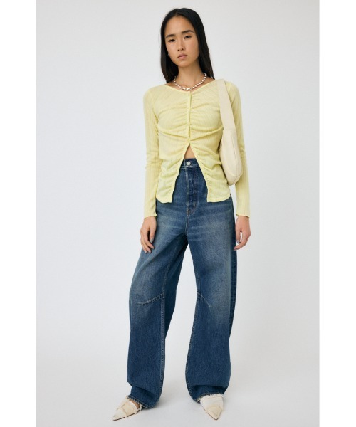 パンツ moussy DROP WAIST CURVE STRAIGHT Drop Waist Curve Straight – MOUSSY