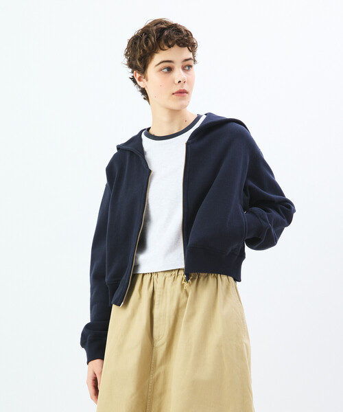 カーディガン ORCIVAL | 裏毛 ジップセーラー WOMEN レディース ORCIVAL 【40%OFF】オーチバル オーシバル コットン 裏毛