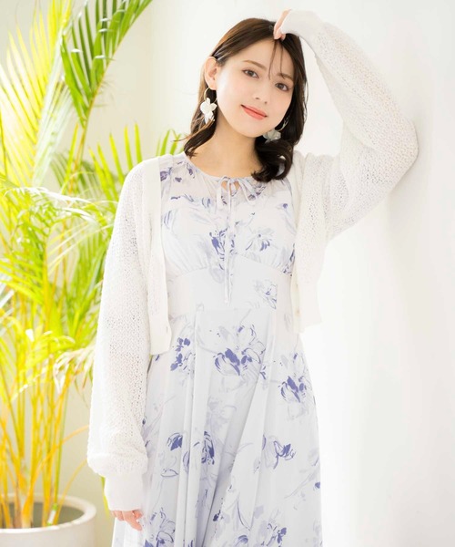 Noela ワンピース 「15周年」ビスチェデザイン花柄ワンピ