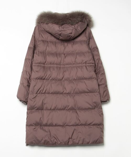 IENA ダウンコート P/タフタ ロング 38 ブラウン フード ファー付き IENA ダウンコート P/タフタ ロング 38 ブラウン フード ファー付き