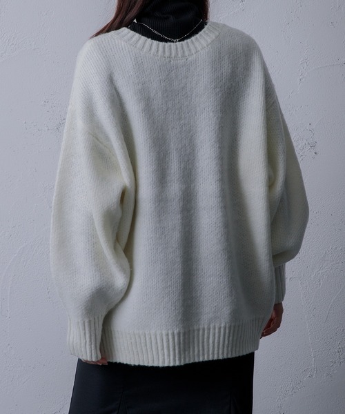 「Adoon plain」 ニットカーディガン FREE ブルーグリーン レディース_画像7