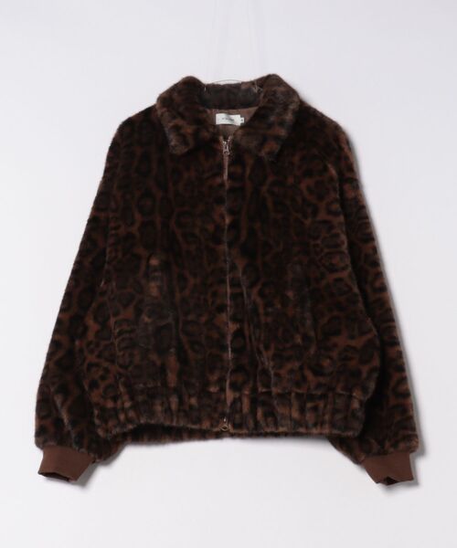 ATELANE（アテレーン） コート ジャケット レオパードファーボンバー