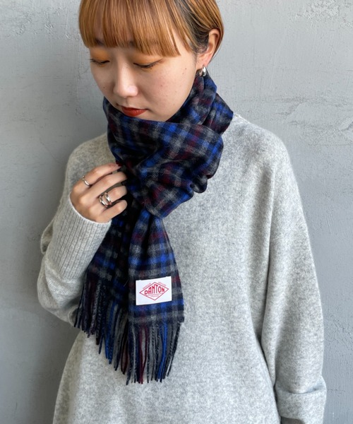 Danton（ダントン） マフラー ONE SIZE ネイビー レディース