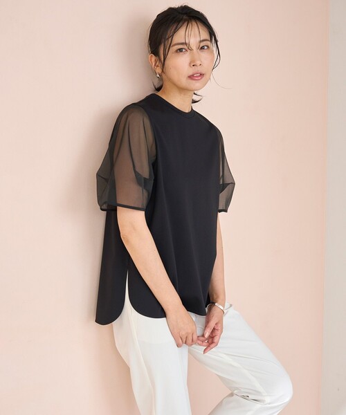 tシャツ 「UVケア/接触冷感」BEAUTY FORM-T シアースリーブT レディース UNFILO tシャツ 「UVケア/接触冷感」BEAUTY FORM-T シアー