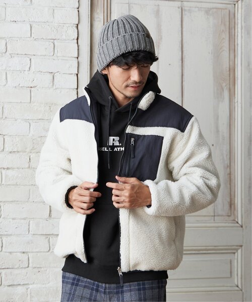 ikka（イッカ） ジップアップブルゾン M ベージュ メンズ : ZOZOTOWN