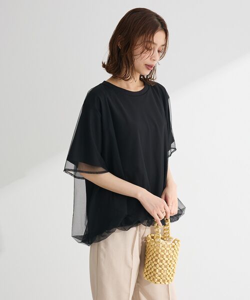 Green Parks（グリーンパークス） tシャツ 半袖 チュールドッキング