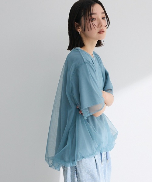 Green Parks（グリーンパークス） tシャツ 半袖 チュールドッキング